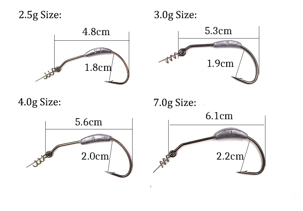 5 шт./лот с свинцовой колючей рукояткой крючок рыболовный джиг Мягкая приманка крючок рыболовные Крючки Карп крючки для Червяков 2,5 г 3 г 4 г 7 г