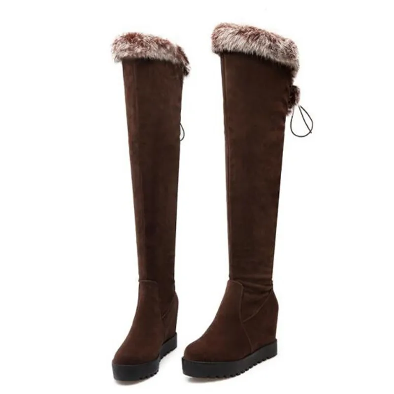 Women Boots Autumn winter New style fashion Grind Internal increase long and tube-shaped Over the knee Cashmere thickening Boots