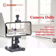SUNWAYFOTO cpv-01 алюминий сотовый телефон панорама глава стенд Долли поддержка смартфонов фотографии Интимные аксессуары без рельс ползунок
