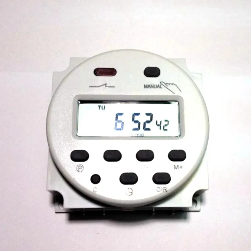 CN101A AC 220 V круглый цифровой ЖК-дисплей Мощность программируемый таймер переключатель реле времени