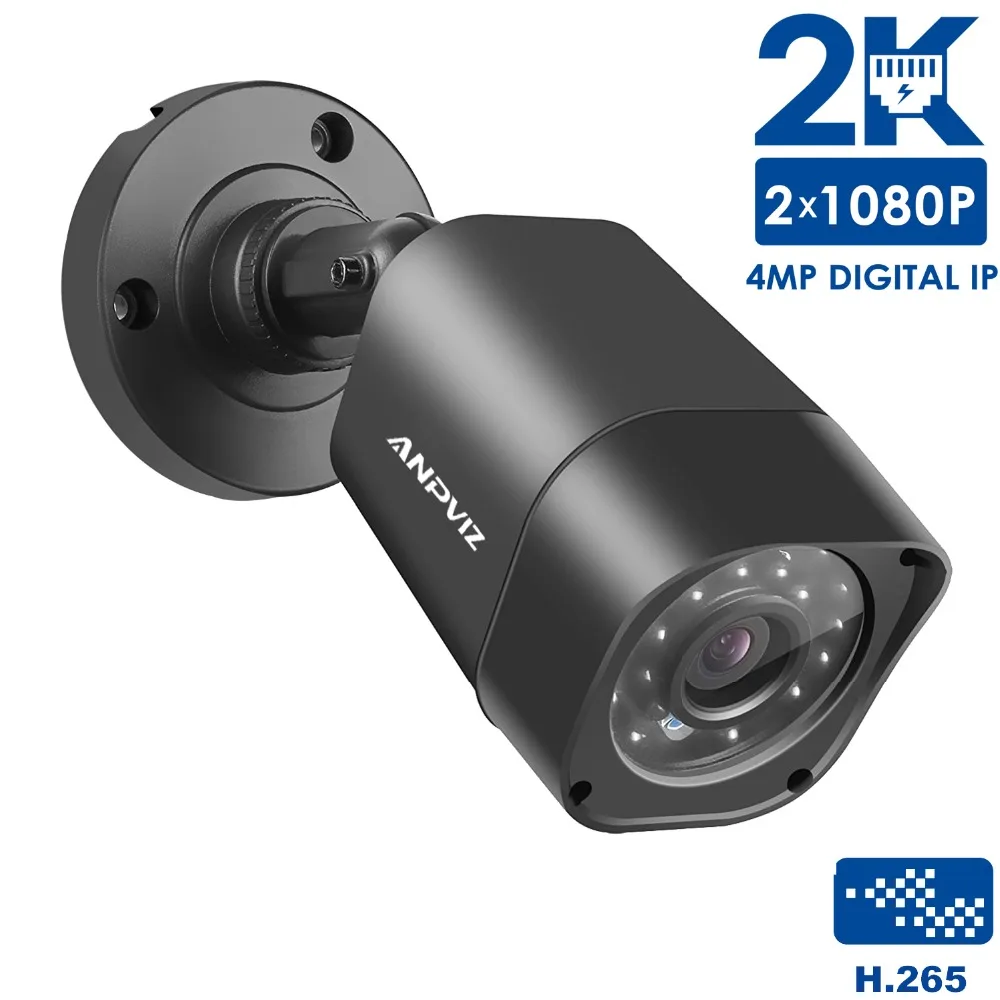 

Anpviz H.265 Bullet IP Camera PoE 2MP HD Outdoor Waterproof Infrared Night Vision Security Video Surveillance CCTV Camera Onvif