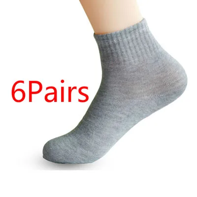 3/5/6 пар одноцветное Цвет Для женщин носки для осень-зима носки унисекс Для мужчин платье Повседневное дышащий короткий носок Meias Sokken - Цвет: 6Pairs