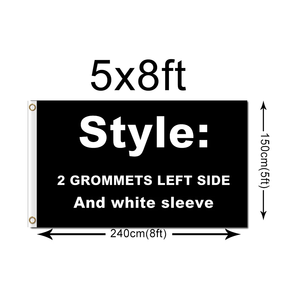 

Factory Direct Sale 5x8ft 100D Polyester all logo all color Custom Flag Banner