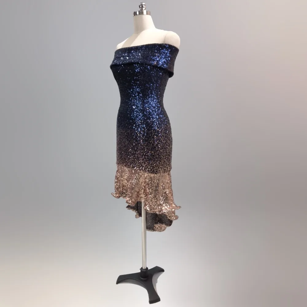 Mermaid party dress women 2019 sexy sequin club vestidos off shoulder evening robe femme asymmetrical tight slim dress summer (31)