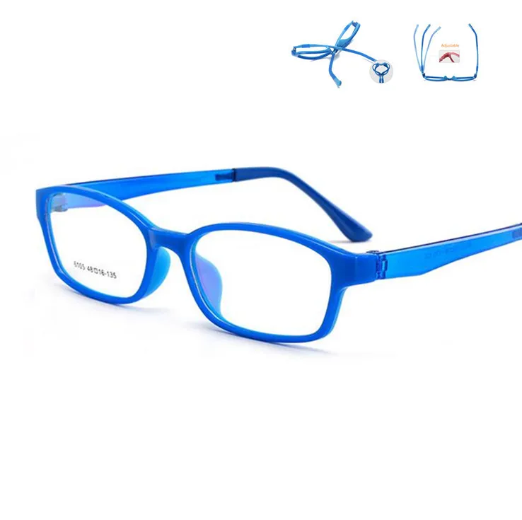 TR90+ Silicone Rubber Kids Quality Eyeglasses Size 48 One piece