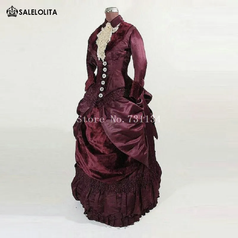 Halloween Elizabethan Era Gothic Victorian Queen Bustle Dress Rococo