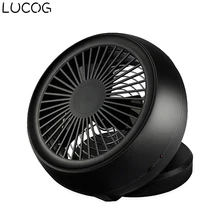 LUCOG мини USB вентилятор с двойным питанием от USB или аккумулятора Настольный охлаждающий вентилятор с ангелом регулируемый вентилятор с низким уровнем шума для домашнего офиса путешествия