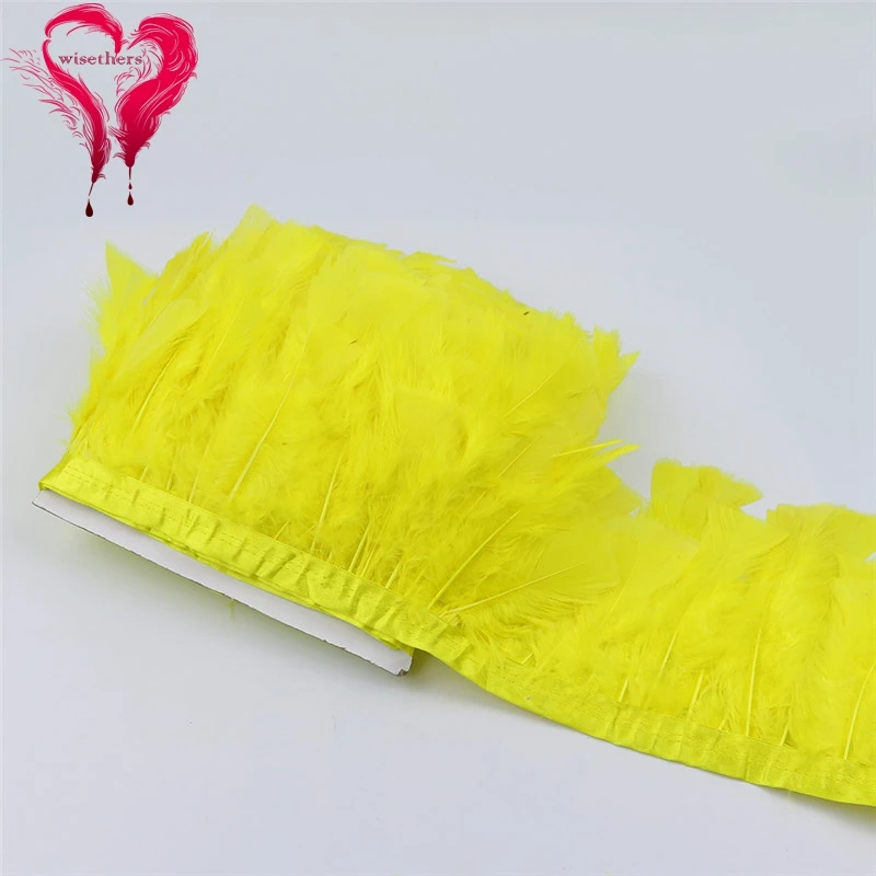 1 yellow turkey feather trims 4