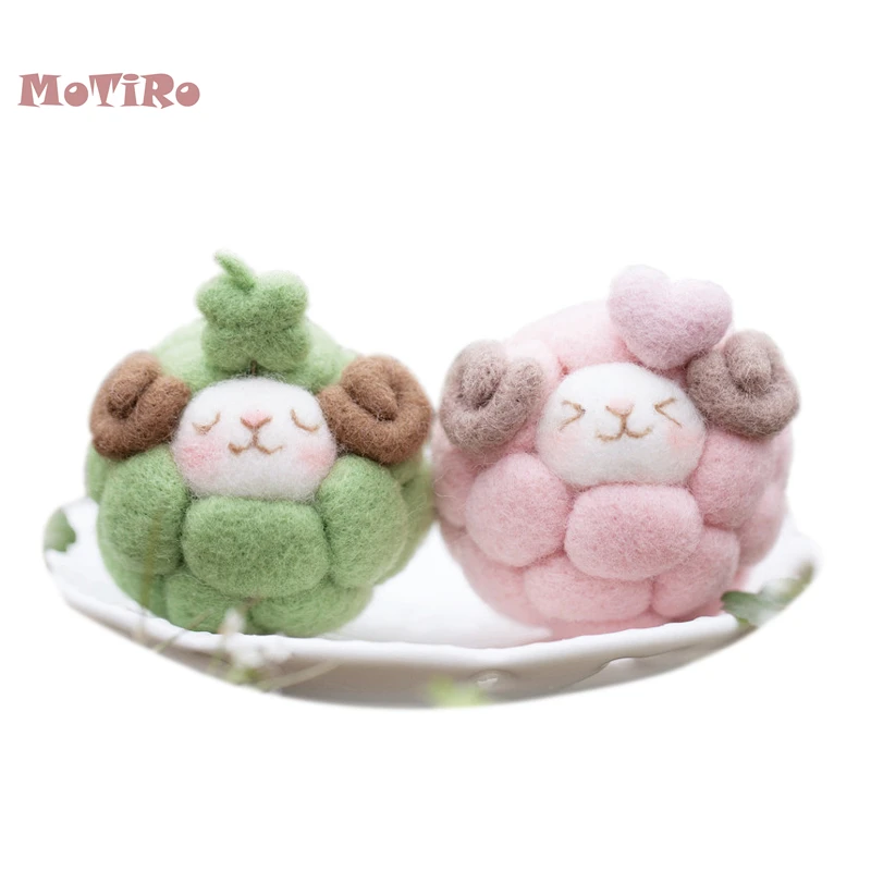 

MoTiRo,Non-Finished Felt Material DIY Package,Cute Sheep Pattern Wool Kitting Pocked Felt Mobile Dust Plug/Pendant/Decoration