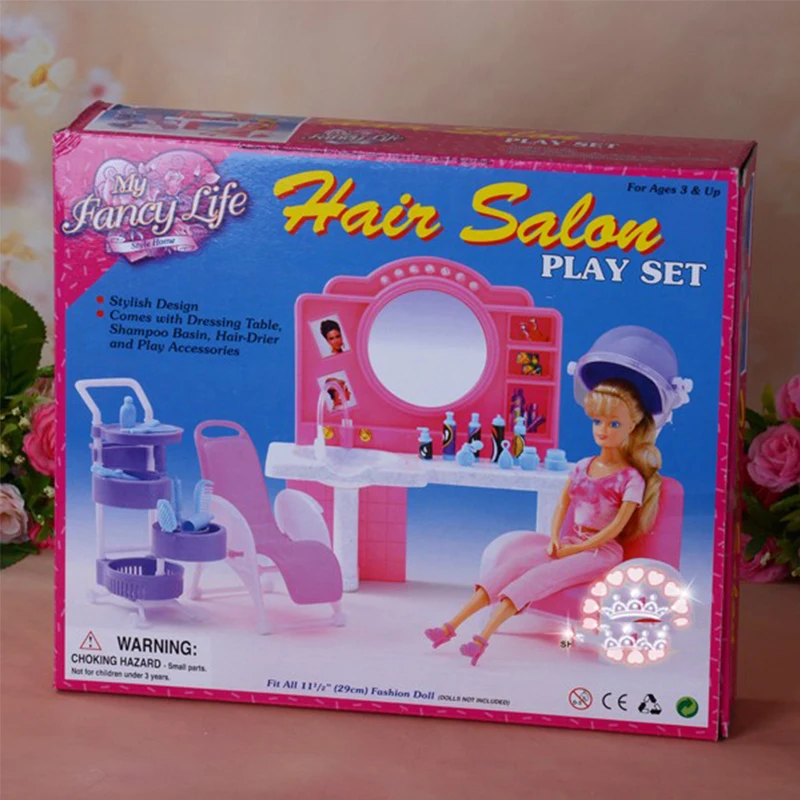 Miniature Furniture My Fancy Life Hair Salon For Barbie Doll House