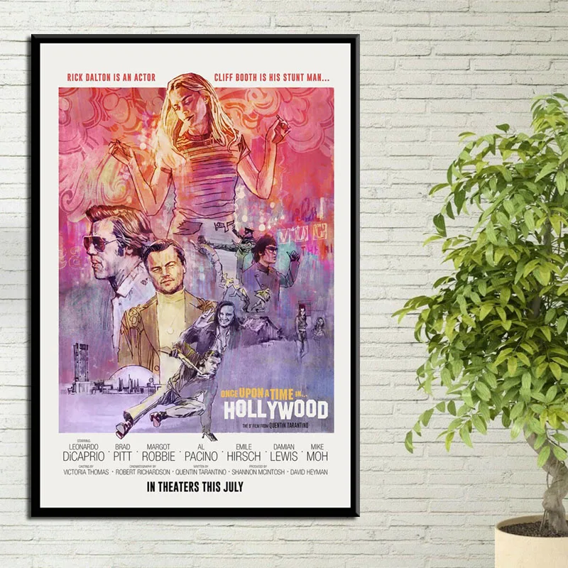 P794 Once Upon a Time in Hollywood Quentin Tarantino новый кино художественная картина Шелковый Холст