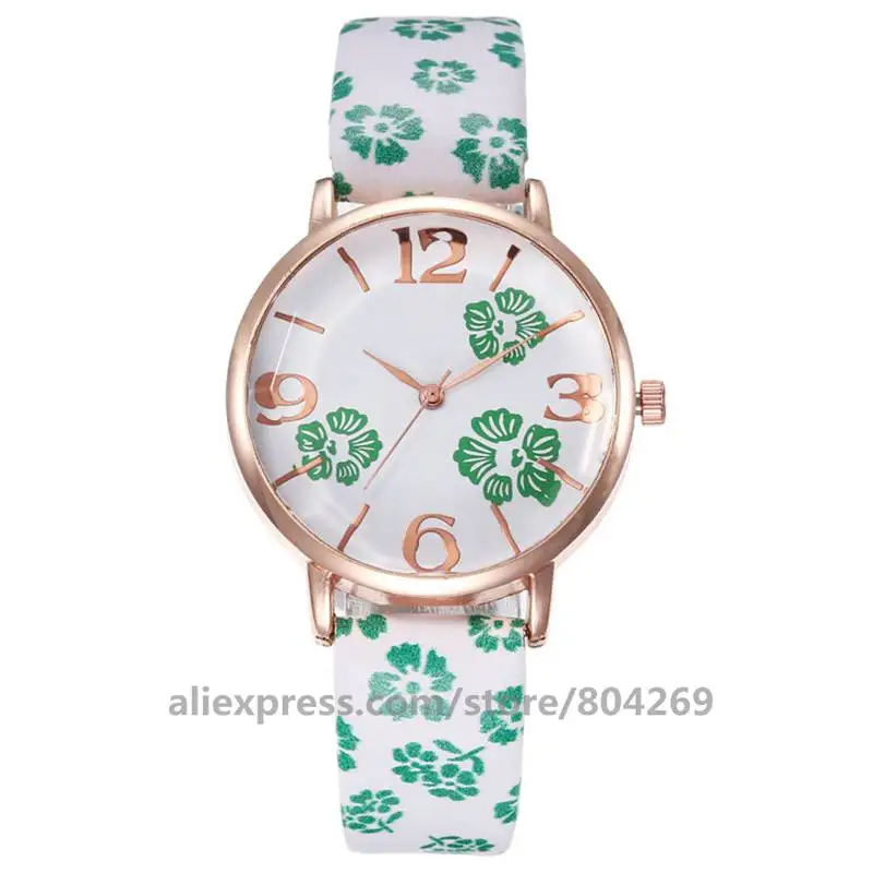 

Wholesale Fashion Watch Gift Casual Dress Women Flower Watches Lady Woman Rose Case Wristwatches 920312