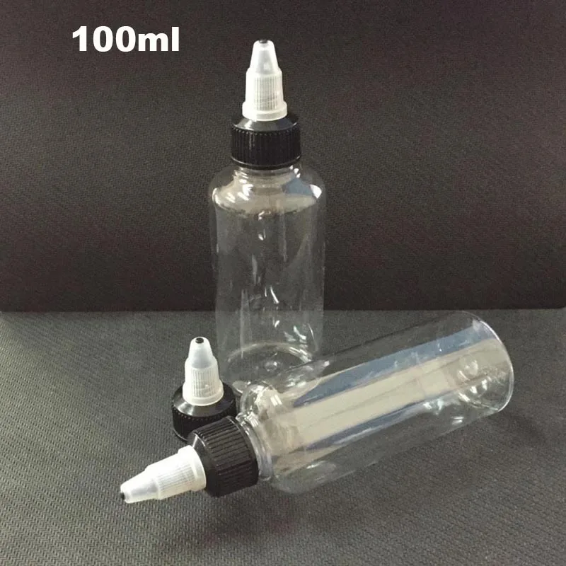 50pcs Empty Twist off Cap Bottle 30ml 60ml 100ml 120ml PET Dropper Bottles With Twist off Cap For E Liquid vape juice