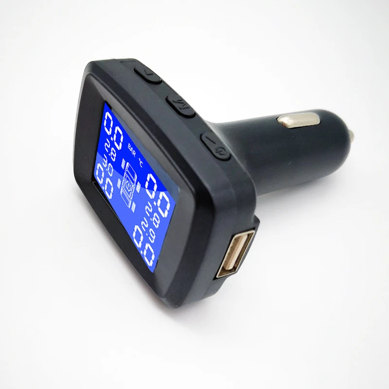 Car cigarette lighter TPMS LED display Internal or external tire pressure monitoring system / wireless transmission TPMS