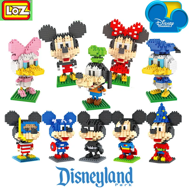 

LOZ NanoBlocks Cartoon Cute Diamond Building Blocks Micky Mouse Minnie Donald Duck Goofy Action figures Education Kids Toys Gift