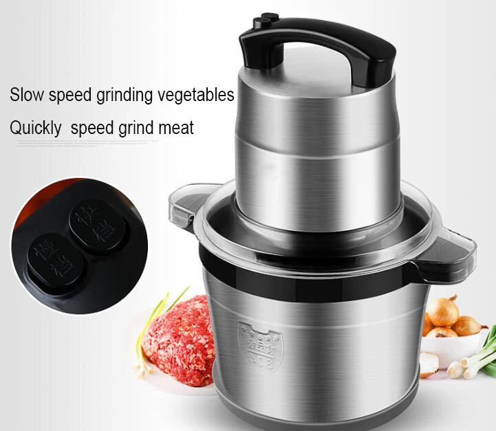 Meat Grinders grinder USES a 6-liter multi-purpose electric stainless steel blender to crush and chilli vegetables