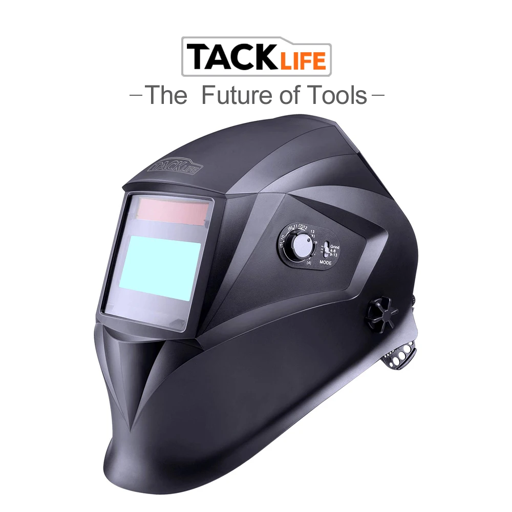 Шлем для сварки TACKLIFE PAH04D с верхним оптическим классом 6 шт. Сменные линзы УФ/ИК защита для TIG MIG MMA Plasma