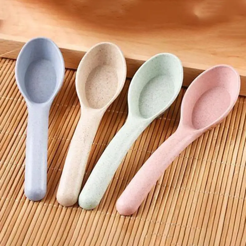 Wheat Straw Eco Friendly soup spoons home supplies Spoon Coffee Tea Spoon Children kids spoon