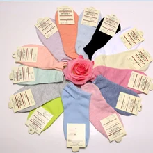 5 пар/лот; яркие цвета; женские носки до щиколотки; Забавные милые однотонные носки до щиколотки