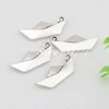 10Pcs  Zinc Alloy Origami Paper Boat Folding Art Charm Pendants  For Jewelry Making Findings 10x25mm A-452 3