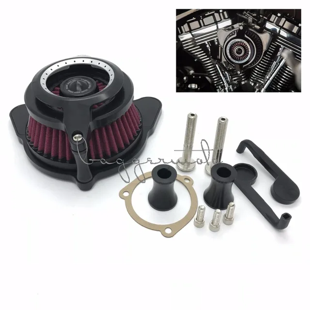 Motorcycle Air Cleaner Intake Filter System Black For Harley Motorcycle Air Cleaner Intake Filter System Black For Harley Sportster 91 17 Dyna Softail 93