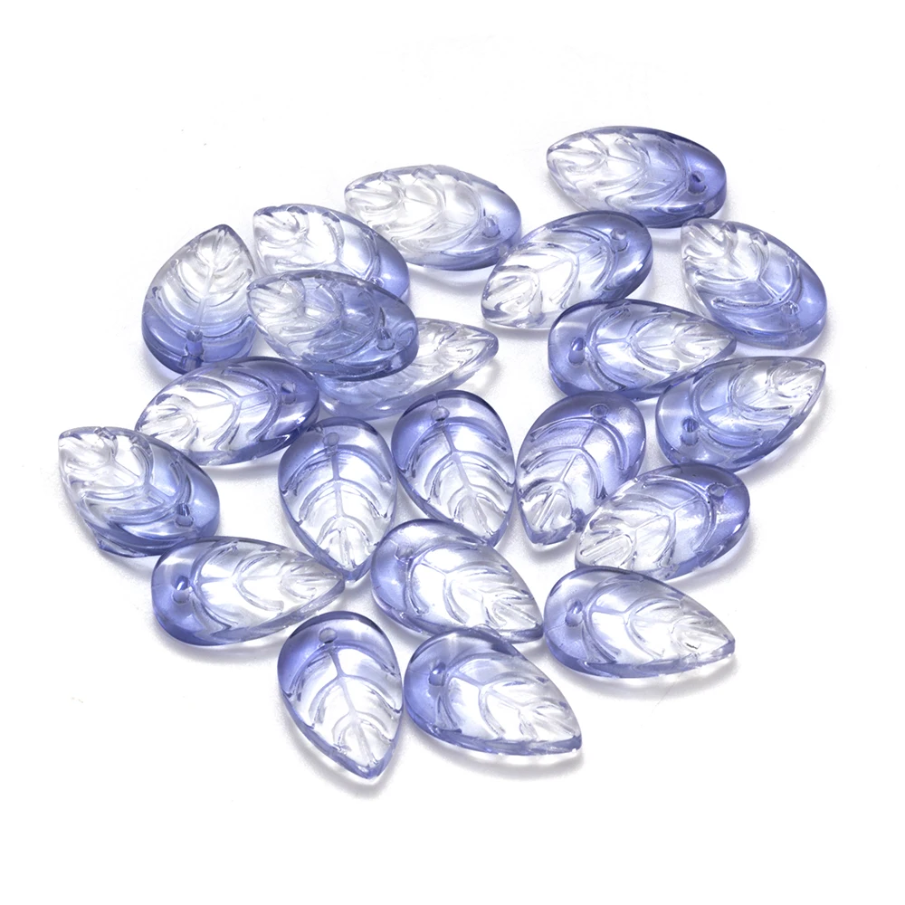 MEIBEADS Очаровательная подвеска с красочными стеклянными листьями для