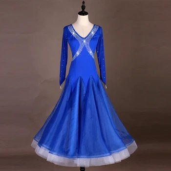 

Ballroom Dance Dress Lady's Elegant Long Sleeve Waltz Tango Dance Costume Women Ballroom Competition Dancing Dresses