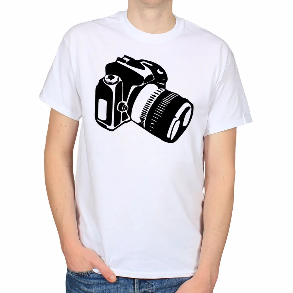 Men T Shirt 2018 Summer 100% Cotton Tops Cool T Shirt Slr Camera Photography Lomo Vintage Retro Hipster Scene T Shirts For Men