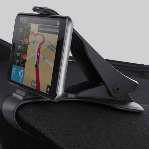 Car GPS Navigation Dashboard Phone Holder for Universal Mobile Phone Clip Fold Black Car Phone Holder Stand Bracket for iPhone 7 Pakistan