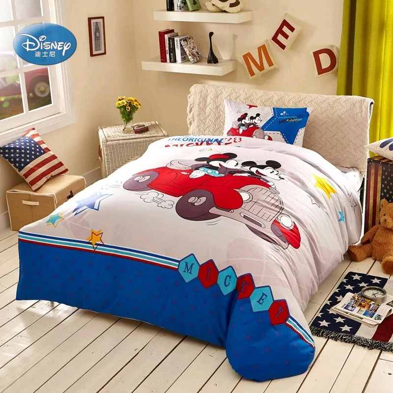 Disney Blue Mickey Mouse and Minnie Bedding Set Children