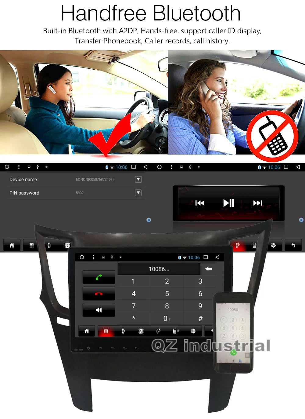 Perfect QZ industrial HD 10.2" IPS 2.5D Android 8.1 T3 for Subaru Outback Legacy Car Radio dvd player with 3G 4G GPS WIFI Navi Radio RDS 10