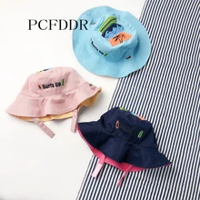 Детская шапка PCFDDR, двусторонняя Плавательная шапочка, рыбацкая шляпа, детская Солнцезащитная шляпа из чистого хлопка для мальчиков и девочек в возрасте от 1 года до 4 лет, Sp