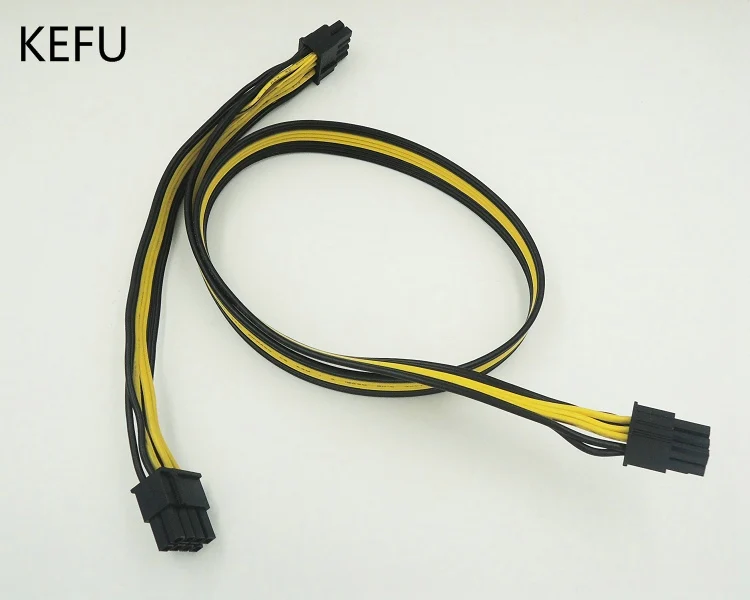 Бесплатная доставка PCI-E 6pin male to 2 * 8(2 + 6)pin 18AWG Extension Splitter Hub Power Cable | Компьютеры и офис