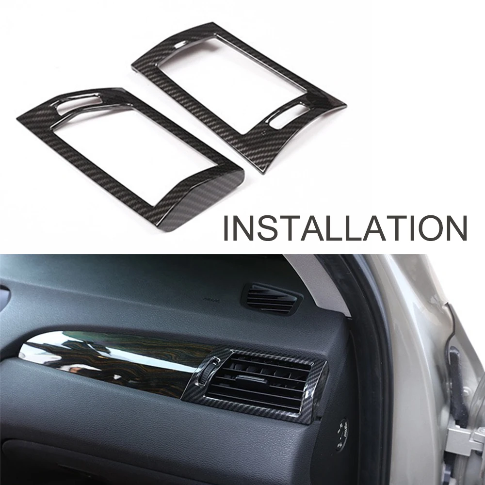 

JEAZEA 2Pcs ABS Interior Side Console Air Vent Outlet Cover Trim Stickers For BMW X3 F25 X4 F26 2015 2016 2017 Car Accessories
