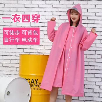 

Transparent Long Raincoat Women MenCouple Rain Coat Men Women Couple Adult Yellow Waterproof EVA Rain Coat Raincoat 3DYYE12