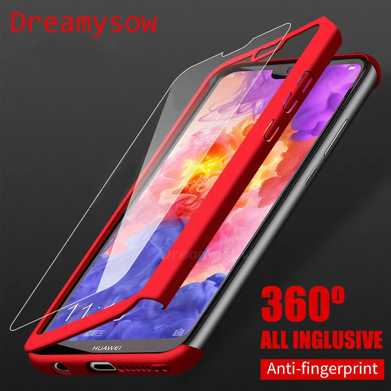 

360 Degrees Full Shockproof Case For Huawei Y9prime 2019 P smart Z Shell Hard PC Cover Cases For Huawei P20 P30 lite Phone Case