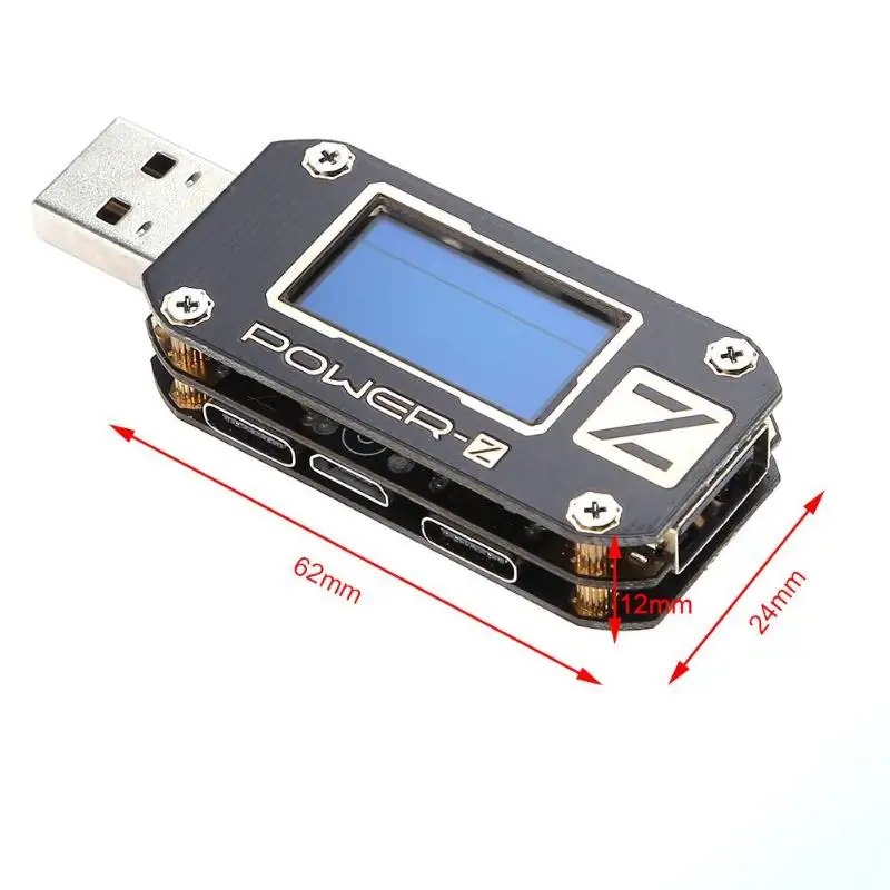 ChargerLAB мощность-Z USB тестер PD цифровой Напряжение и ток пульсация двойной тип-c KM001C метр банк питания детектор