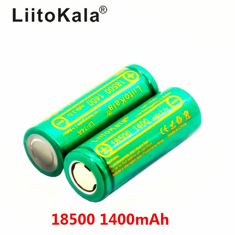 LiitoKala, Lii-14A, 18500, 1400 мА/ч, перезаряжаемый литиевый аккумулятор, 3,7 в, мощный светильник, вспышка, светильник, анти-светильник, специальный литиевый аккумулятор