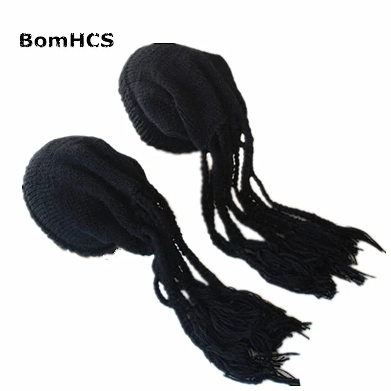 Мужская вязаная шапка BomHCS ручной работы в рок стиле Непале на зиму|men knit hat|knitted