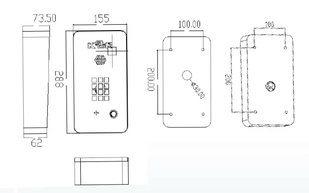 Ip-интерком телефон двери аудио дверной телефон KNZD-43