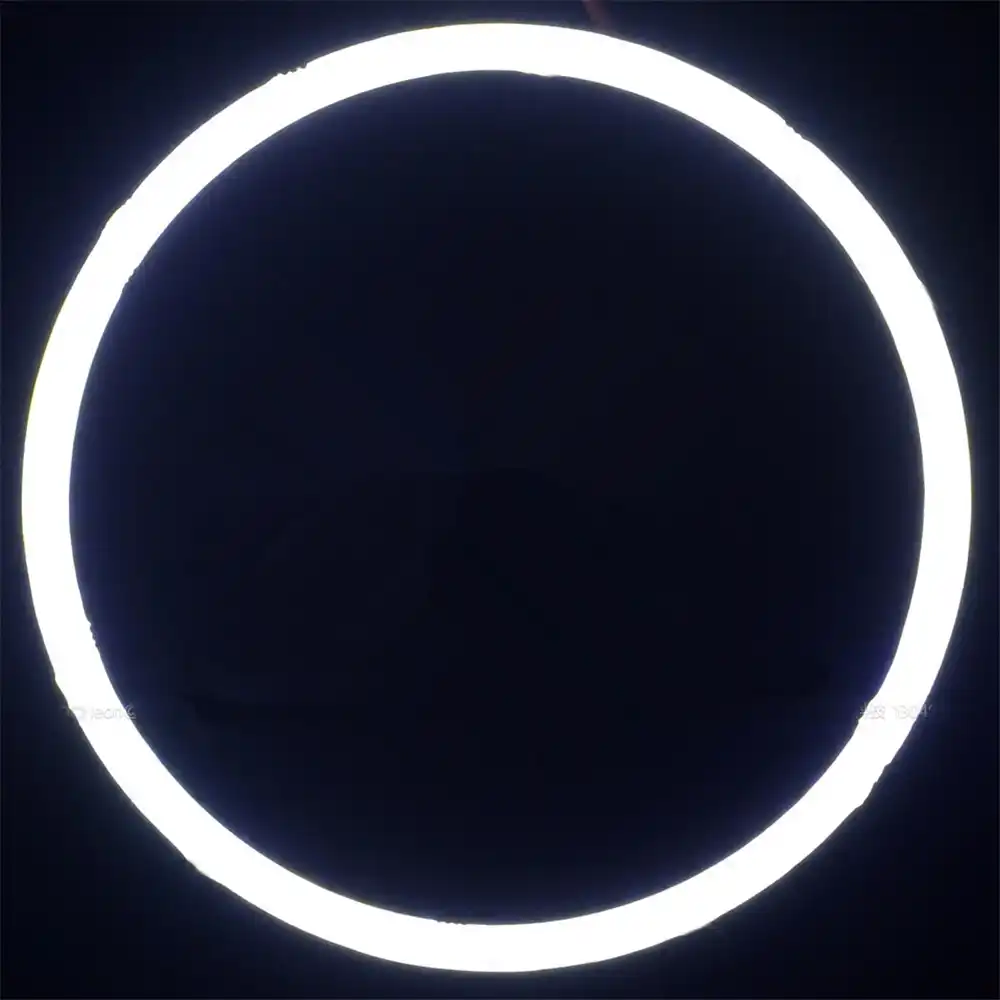 2x coche cob LED Angel Eyes Halo Anillo Niebla Doble Lámpara Luz 80 mm Para BMW Ford