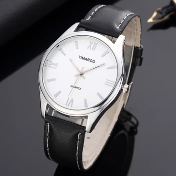 

2019 New Clock Women Men Unisex Watch PU Leather Analog Quartz Minimalist Saats relogio feminino drop shipping