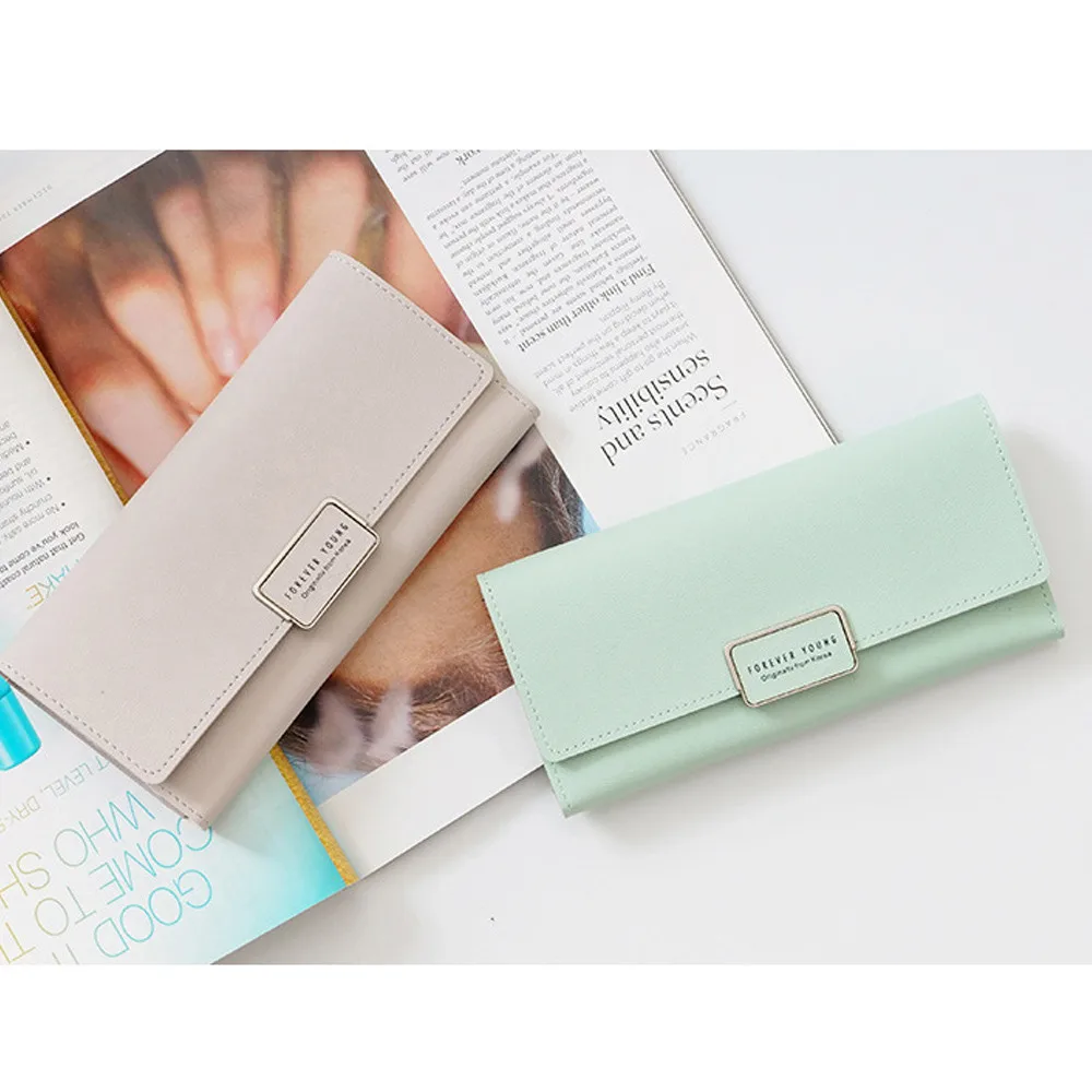 fashion Wallet long Zipper Multi Card Position Leather Coin Purse women Card Holder Leather wallet women casual wallet
