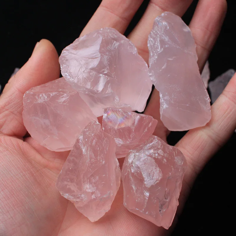 Натуральный Необработанный розовый кварцевый кристалл 50 г|crystal stone|natural stones and