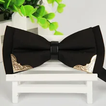 Классический мужской галстук бабочка черный металл gravatas borboleta ключ роскошный галстук-бабочка оптом