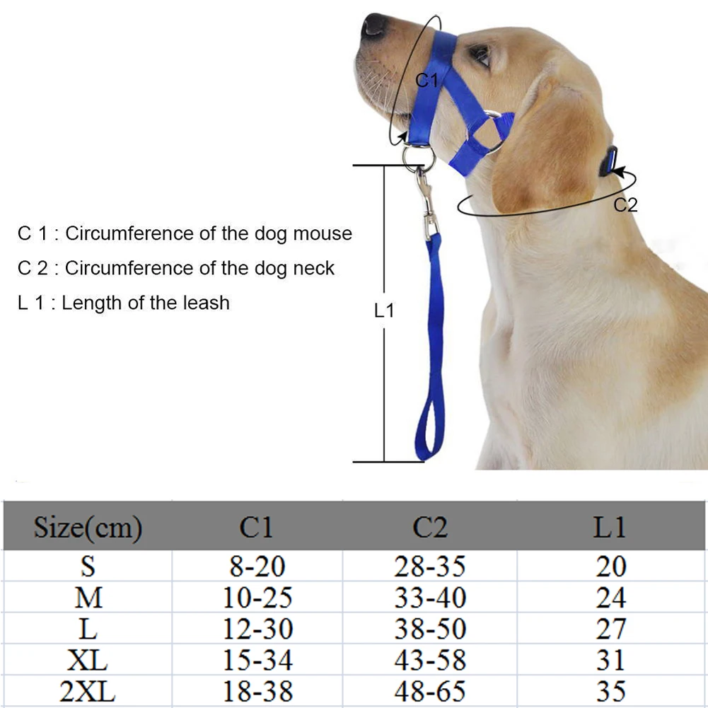 Нейлон товары для собак воротник на голову дрессировки собак Холтер синий красный черный цвета S M L XL XXL Размеры