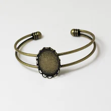 Beadsnice База Браслет-манжета производитель модная фурнитура овальная 18x25 мм для DIY ювелирные аксессуары ID23446