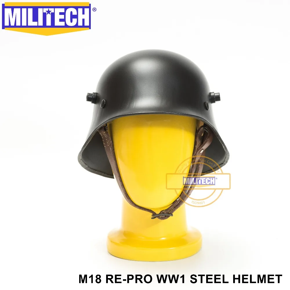 Бесплатная Доставка! Черный Немецкий шлем MILITECH WW1 немецкий M18|helmet protection|helmet packhelmet