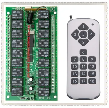 

New 1000M Long Range DC12V 18CH 18Channe RF wireless remote control switch System, 1 X Transmitter + 1 X Receiver,315/433 MHZ