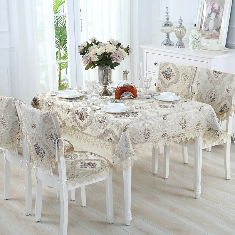 ارتفع فخور الأوروبية مفرش مائدة دانتيل الجدول عداء مستطيل ديكور الجدول غطاء المنزلية مخدة كرسي غطاء مقعد شحن مجاني